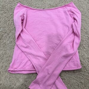 Brandy long sleeve pink top